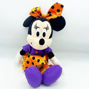 Disney Minnie Mouse Halloween Plush 11" Polka Dot Bow